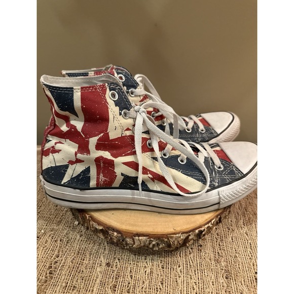 Converse High top Chuck Taylor High Union Jack Flag Sneakers Unisex M-11 Rare - Picture 6 of 16